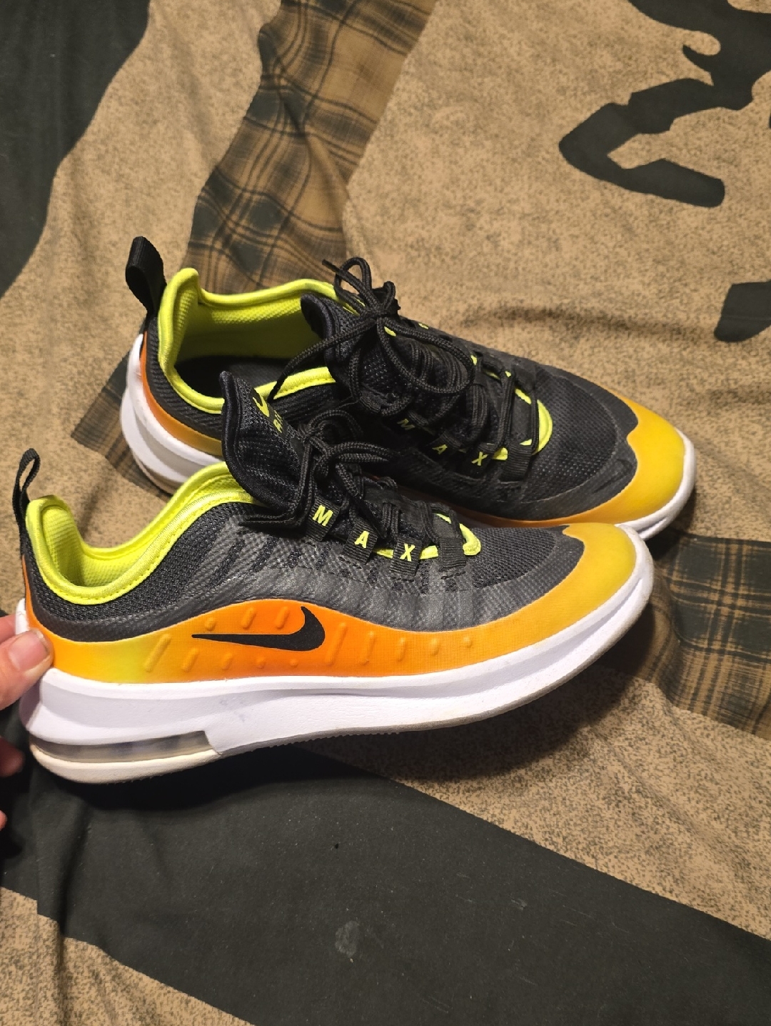 Nike Air Max Black, Yellow & Neon Green Low-Top Sneakers Like New